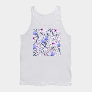 Fruit tree and leaves pattern with purple nuances Tank Top